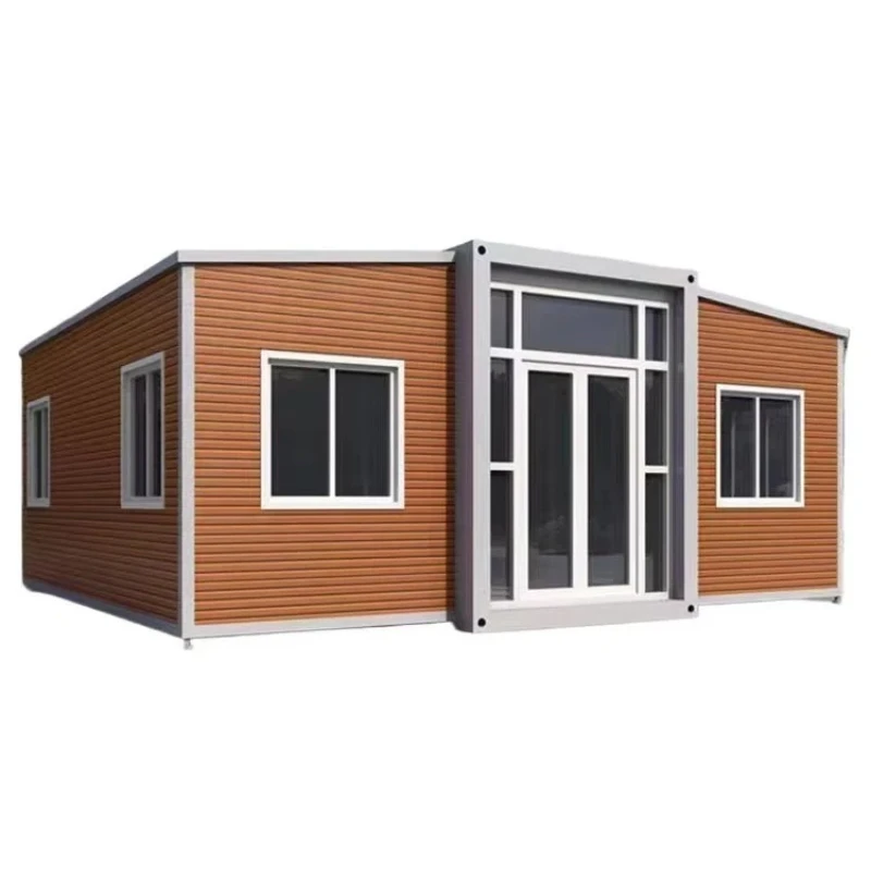 منزل صغير قابل للطي بطول 20 قدم/40 قدمًا و3 غرف نوم، منزل متنقل، أسود، فولاذ، منزل صغير، منزل حاوية خارجي