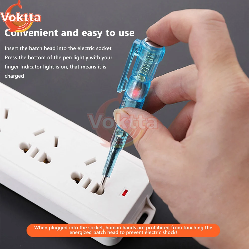 AC100-500V DC100-500V Intelligent Voltage Tester Pen Electric Screwdriver Induction Test Pencil Voltage Detector Circuit Tester
