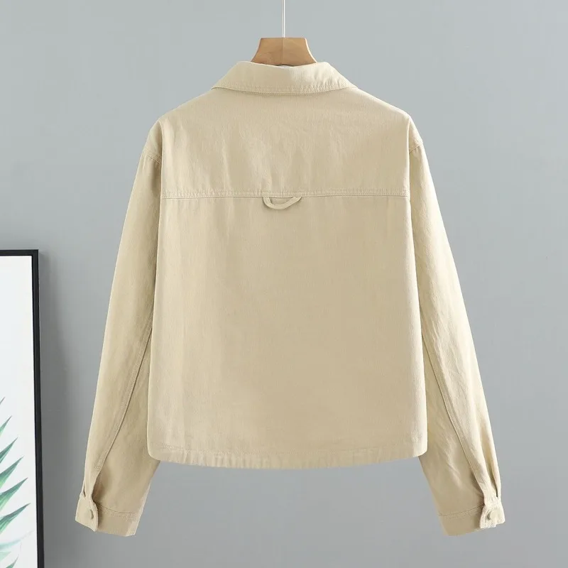 2025 봄/여름 신상 패셔너블 우아한 반소매 스타일리시 캐주얼 재킷 단색 싱글 버튼 클로저 코트 여성용