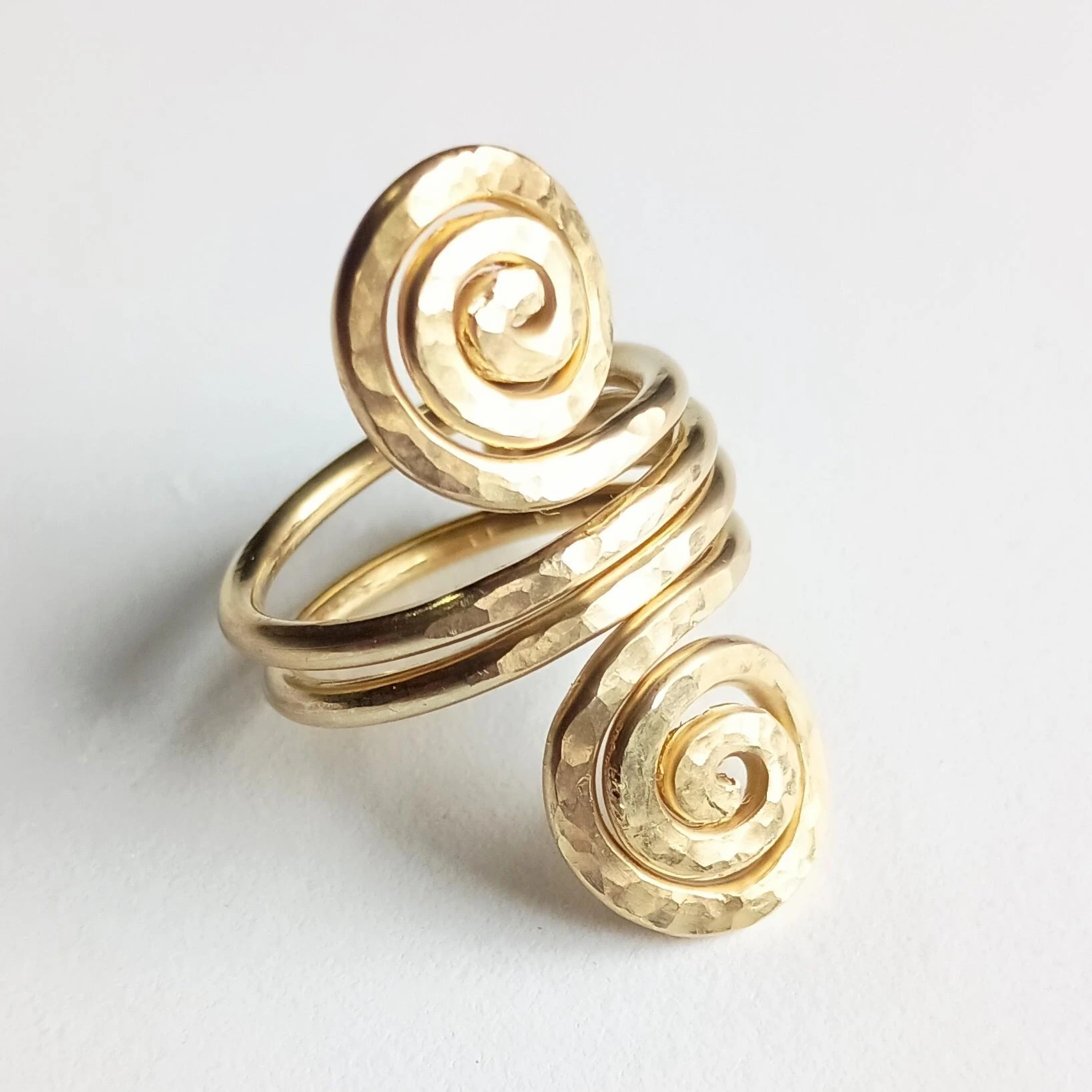 925 Silver/Gold Fiilled Small Double Spiral Rings Dainty Stacking Ring Personalized Jewelry Designer Jewelry Gift for Women