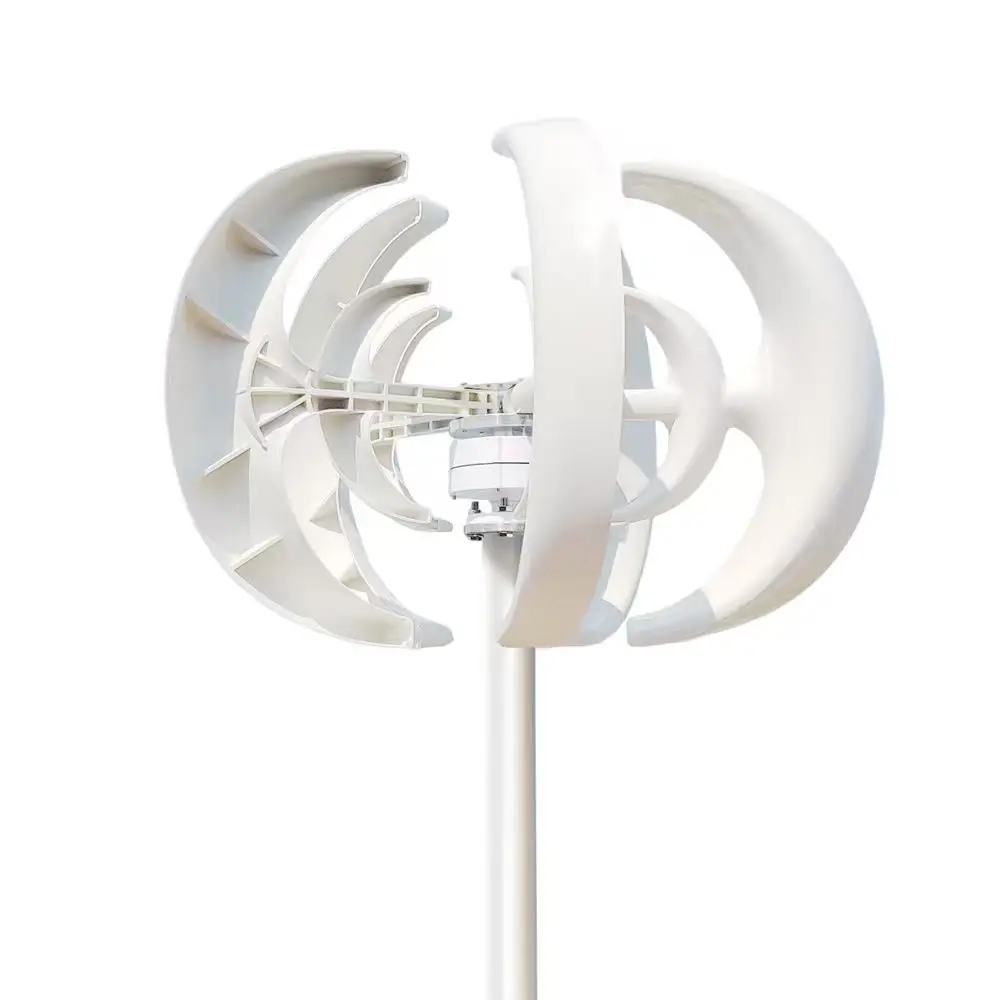 Polen 3000W 12V 24V 48V Vertikale Windturbine für Lagerhallen, geräuscharmer Off-Grid-Generator, kombinierbar mit Photovoltaik-Heimenergiespeichersystem, schnelle Lieferung
