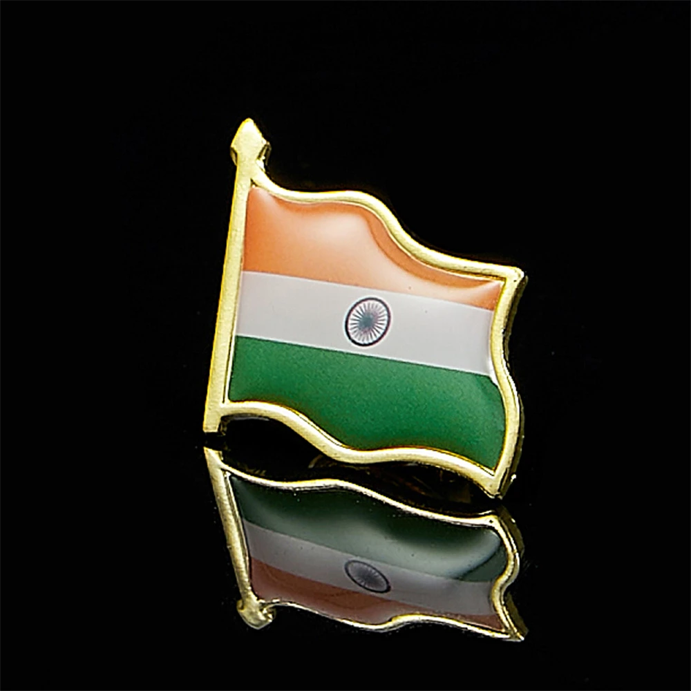 Indian National Flag Pin Brooches Casual Clothing Accessories for Unisex Jewelry Gift