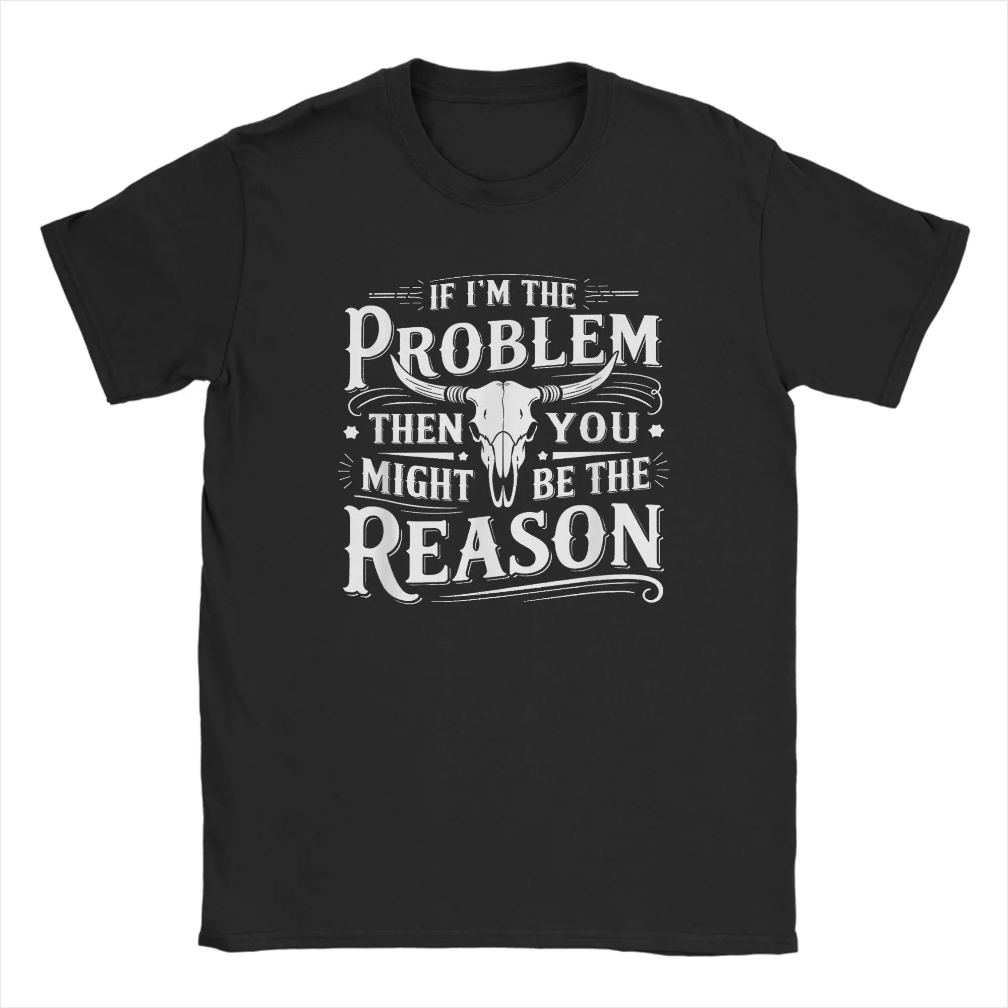If Problem Vintage Then You Might Be Reason T-Shirts Men Cotton Tees Round Collar Short Sleeve T Shirts Plus Size Clothes