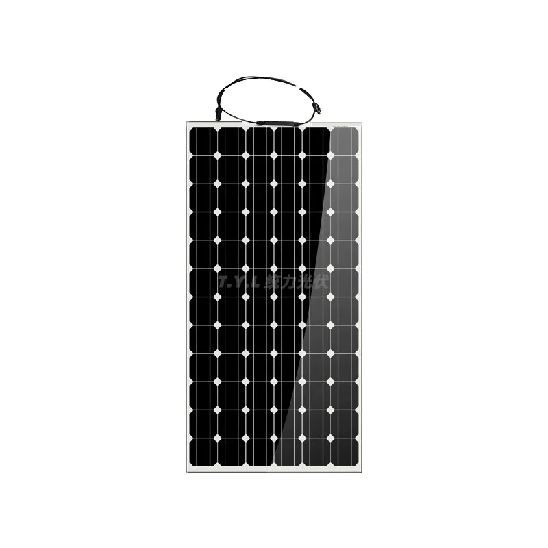 

200W Semi-Flexible Solar Panel Pet Single Crystal Vehicle-Mounted Power Supply Camping RV Photovoltaic