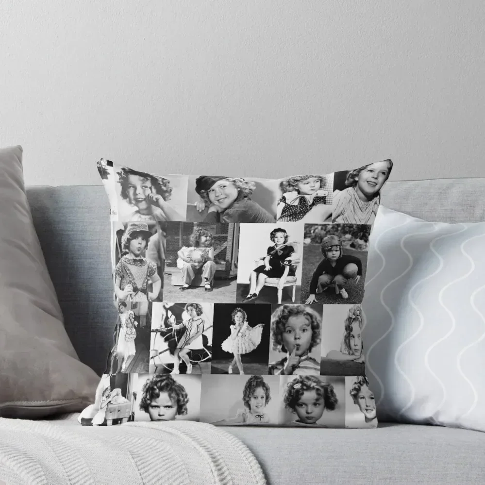 

Shirley Temple Collage Throw Pillow Luxury Pillow Cover Christmas Covers For Cushions Elastic Cover For Sofa pillow