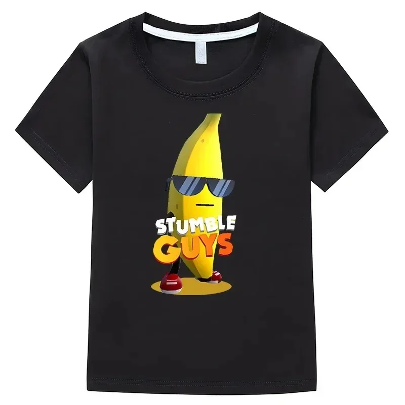 Stumble Guys T-Shirts Harajuku Games Short Sleeve Tops Casual Y2k Girls Clothes Boys Clothes One Piece T Shirt Kids Boy 10 Years