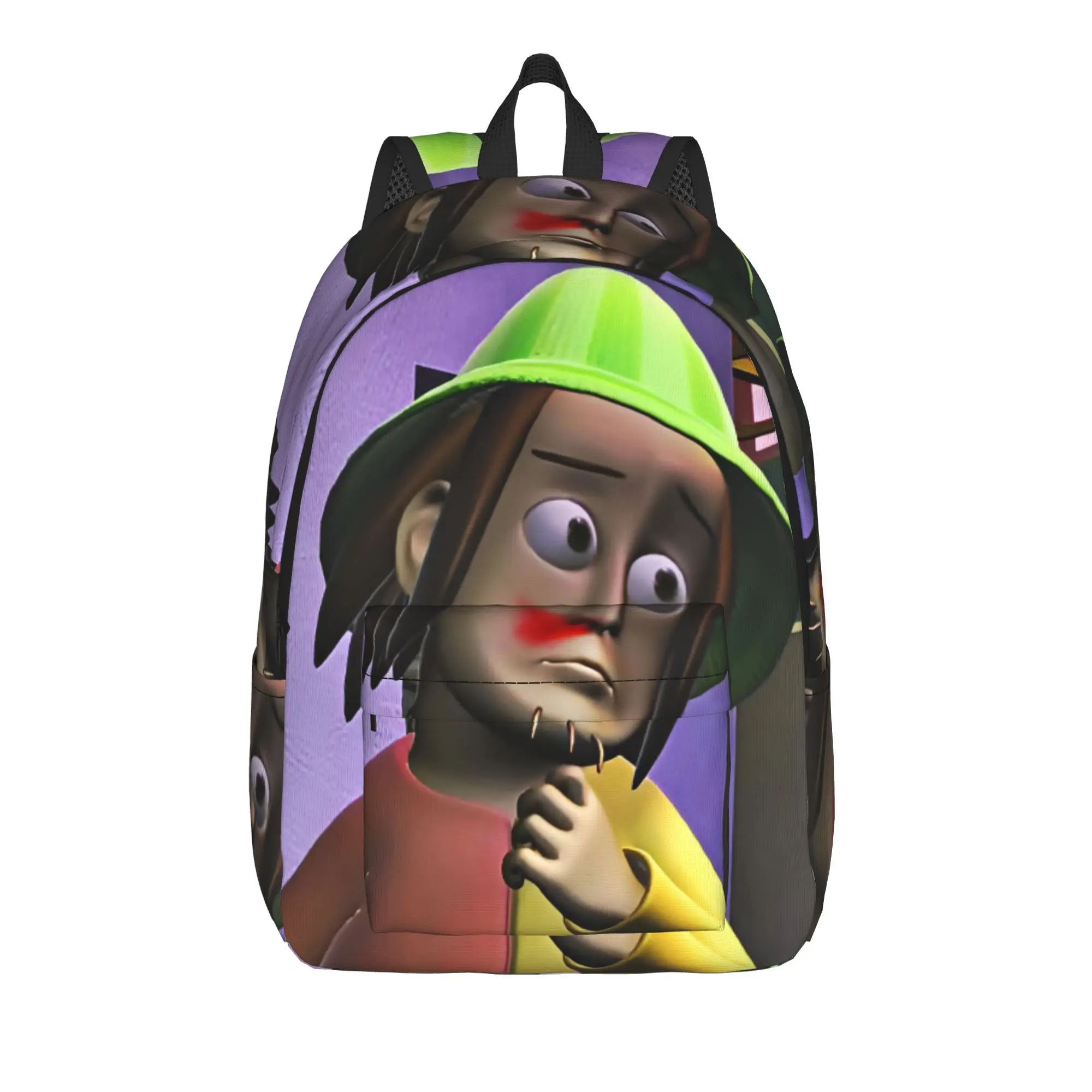 Mr.Stain on Junk Alley Fashion Backpack High School Hiking Travel  Daypack for Men Women Laptop Computer Canvas Bags