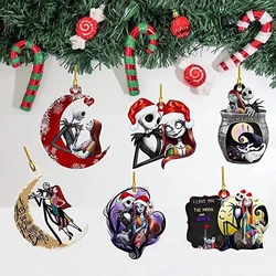 De Nachtmerrie Voor Kerst Opknoping Ornament Jack En Sally Cartoon Hanger Nieuwjaarsvakantie Feest Kerstboom Decoratie