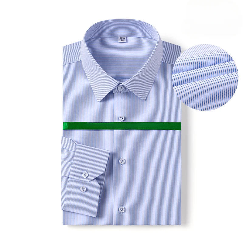 

8XL Bamboo Fiber Easy Care Work Classic black blue White Shirts Men Long Sleeve Causal Office Men Shirts Long Sleeve Slim Fit