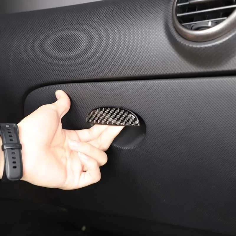 

1PCS Carbon Fiber For SEAT Leon MK2 2005 2006 2007 2008 2009 2010 2011 2012 Co-pilot Glove Storage Box Handle Cover Sticker