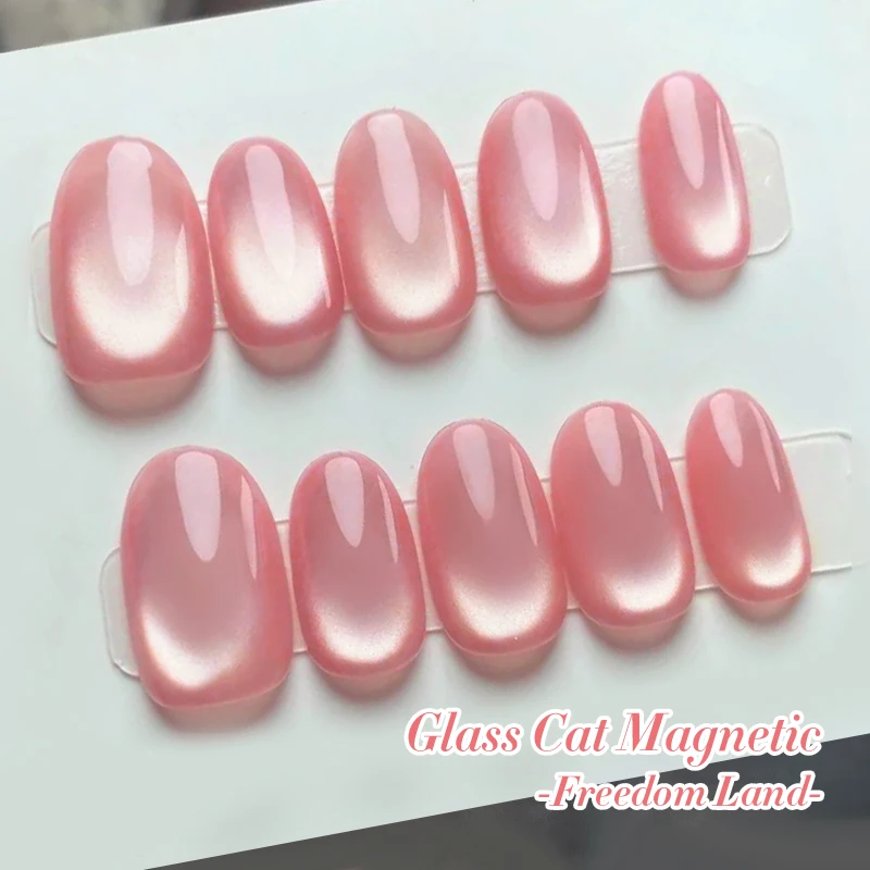 Esmalte en gel magnético de cuentas de vidrio rosa 10ml BORN PRETTY, efecto ojo de gato, luz de luna, cristal jelly, semipermanente remojable 3