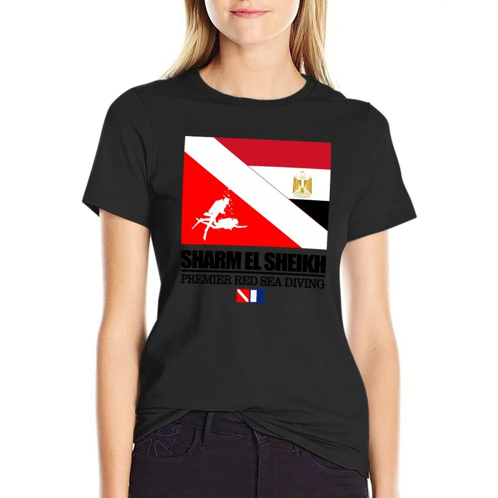 Футболка Шарм-эль-Шейх (DF), простая аниме одежда, футболка для женщин