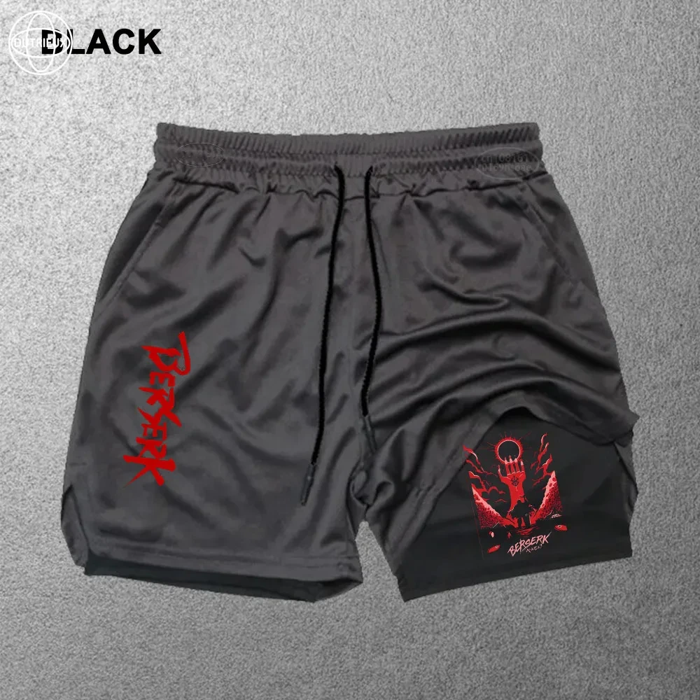 Men Morning Running Fitness Breathable Shorts Double Layer 2-in-1 Quick-drying Sweat-absorbent Performance Stretch Shorts M-3XL