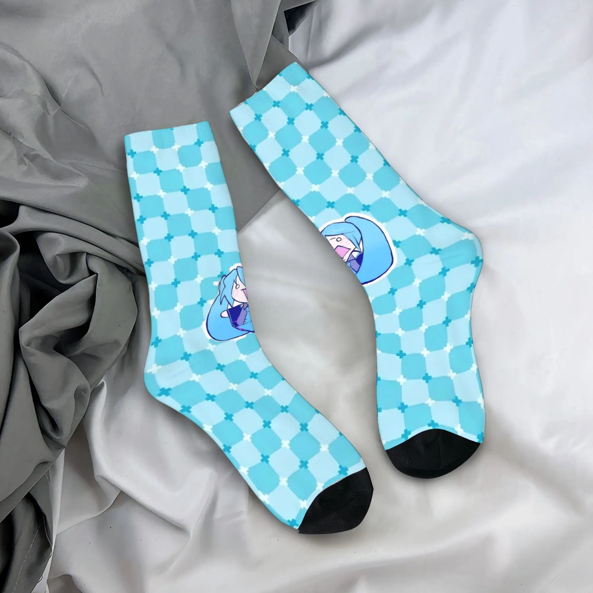 

Fashion Men's Socks Harajuku Anime Hatsunes Mikus Sock Polyester Skateboard Women's Socks Spring Summer Autumn Winter