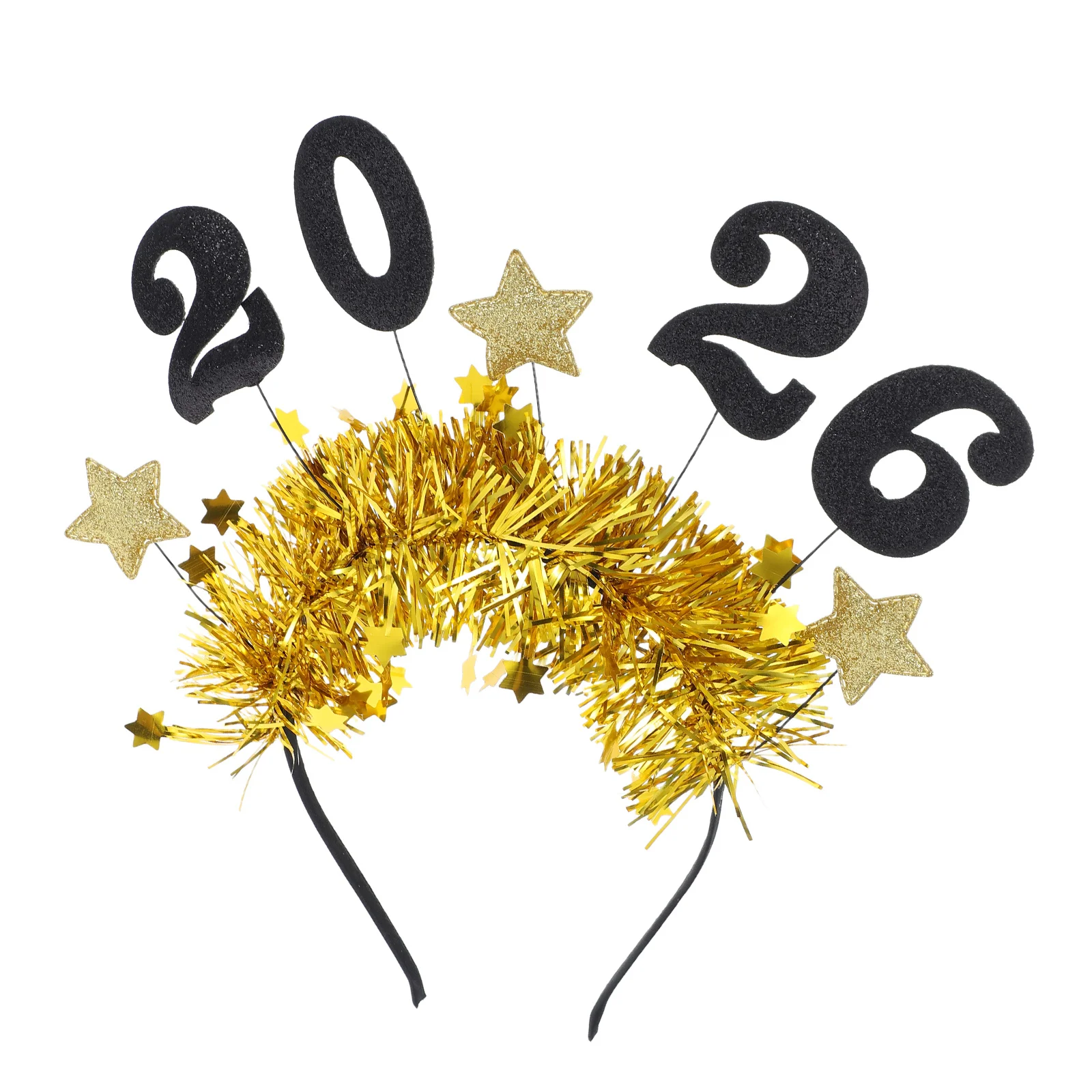 

2026 New Year Headband Star Garland Glitter Hair Accessories Lightweight for New Years Eve Parties Glitter Hairband