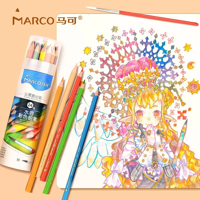 Imagem -06 - Marco Professional Lápis de Madeira a Óleo Lápis Aquarela Suave para a Escola Desenhar Esboço Material de Arte Profissional 24 Cores 36 Cores 48 Cores 72 Cores