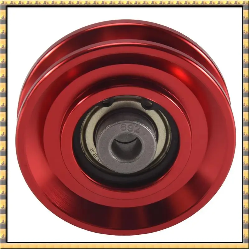 AA79 New 73Mm Universal Aluminum Lift Heavy Load Bearing Pulley Wheel Cable Fitness Gym Equipment For Climbing Camping Pulley