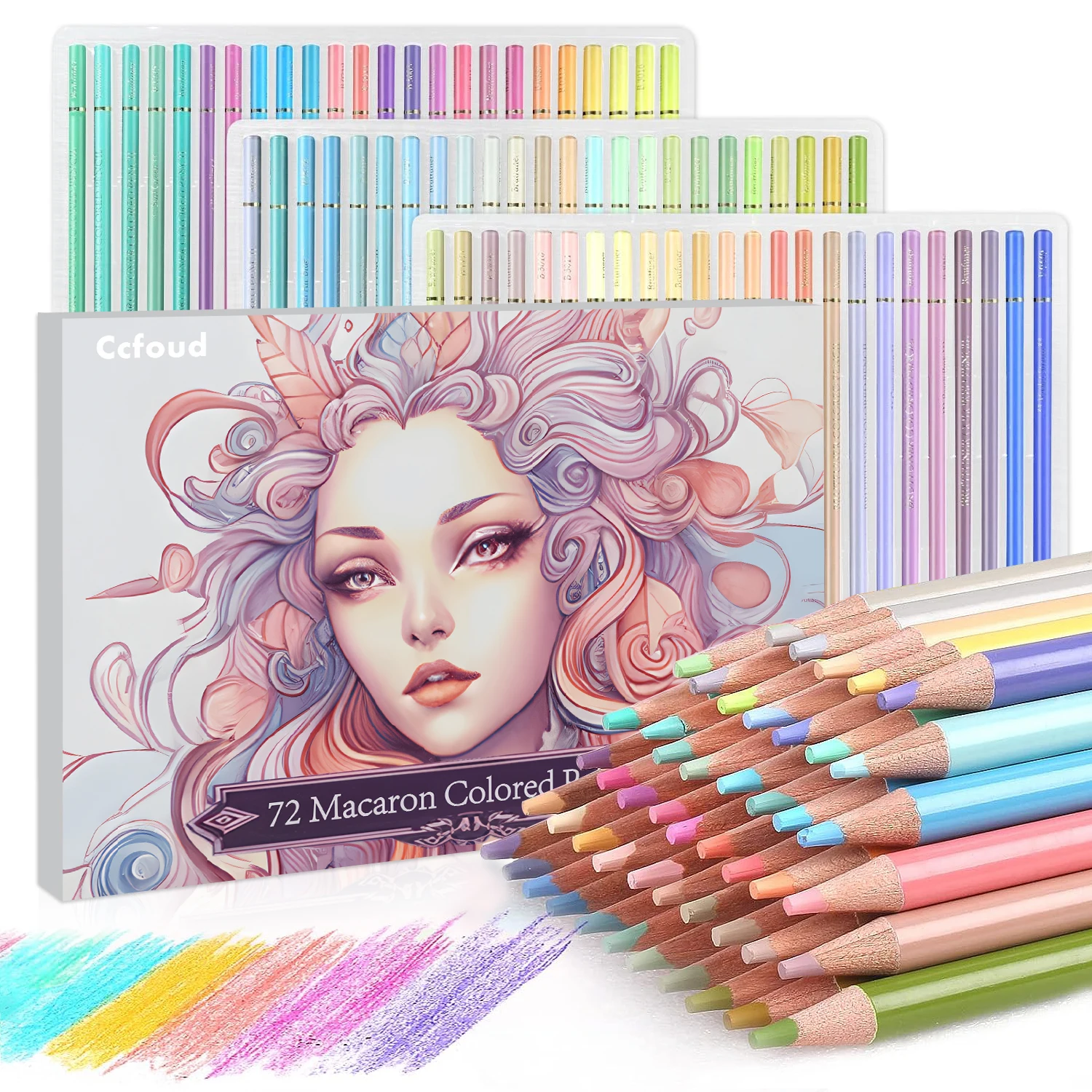 Ensemble de crayons de couleur Pastel, 12/24/50/72 pièces, couleurs Macaron pour la coloration des adultes, noyau souple, idéal pour le mélange de superpositions