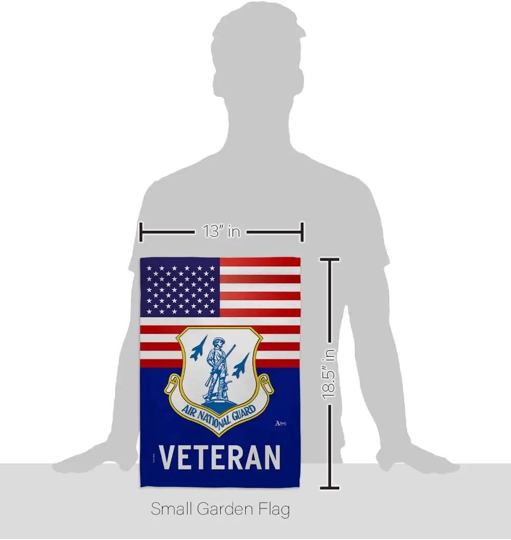 US Air National Guard Veteran Garden Flag - Armed Forces ANG United State American Military Retire Official - House Decoration B