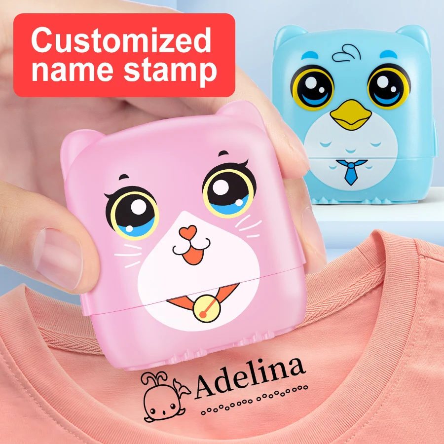 

Custom personalized Baby Name Stamp Custom-made DIY Gift for Children Seal Student Clothes Chapter Not Easy to Fade Security Toy