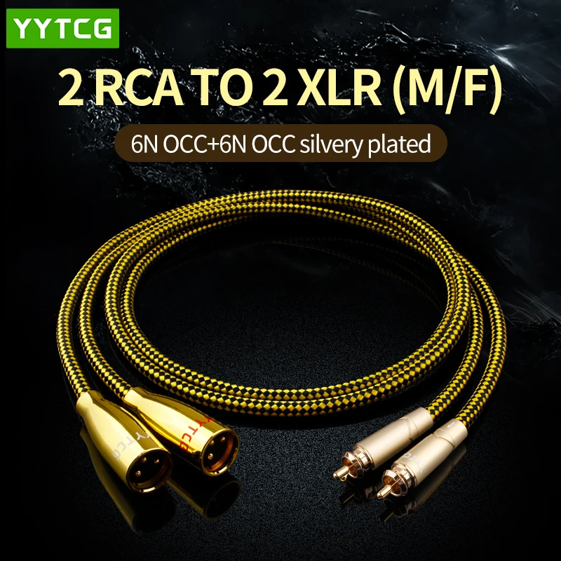 

HIFI стерео кабель RCA Высокопроизводительный аудиокабель премиум-класса Hi-Fi со соединением RCA к XLR для звукового микшера 3-контактный экранированный кабель
