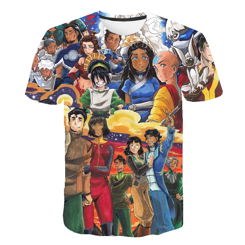 Anime Avatar The Last Airbender T Shirts 3D Print Summer T Shirt Fashion Kids Casual Boys Girls Unisex Crew Neck Tshirt Tops