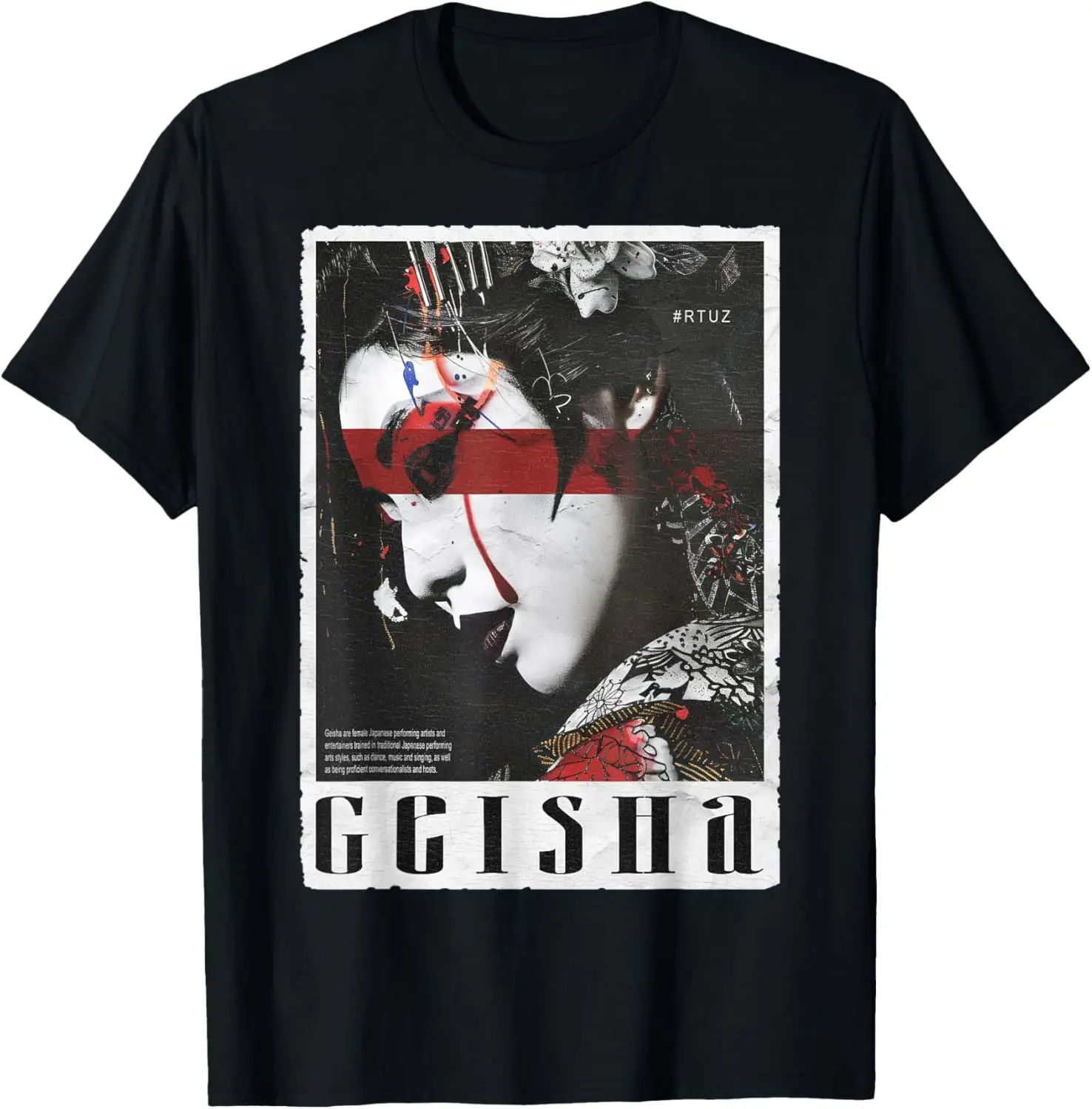 Hip Hop Y2K Vintage Hipster Edgy Urban Streetwear Geisha T-Shirt