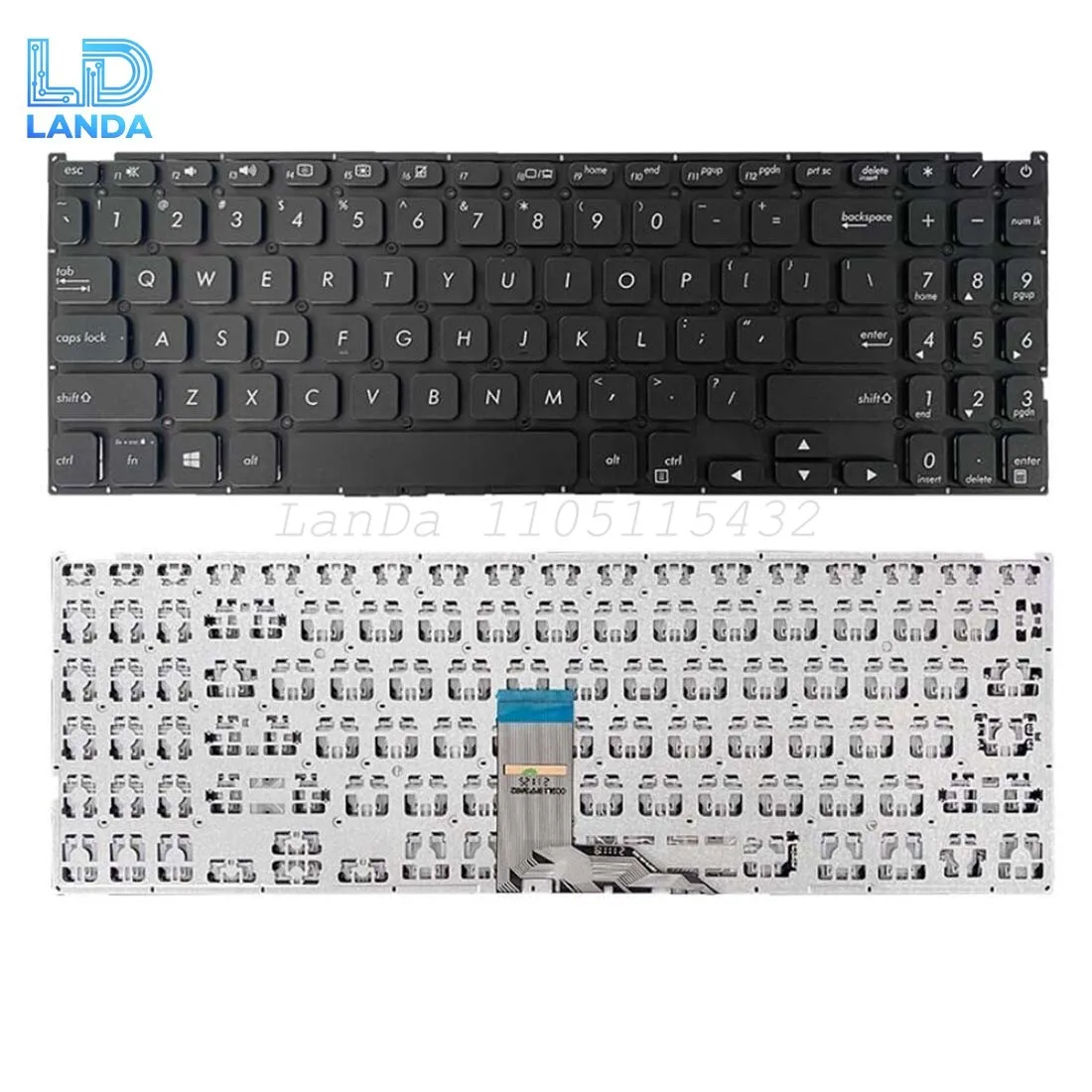 Keyboard For ASUS F512 F512D F512DA F512F F512FA F512U Black Gray Silver US