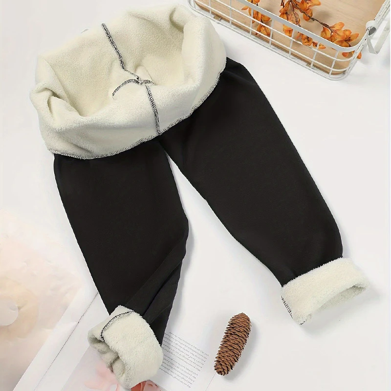 Zimowe ciepłe legginsy damskie z polaru, wygodne spodnie z wysokim stanem, jednolite, codzienne, modne, elastyczne rajstopy, proste legginsy termiczne na ulicę.