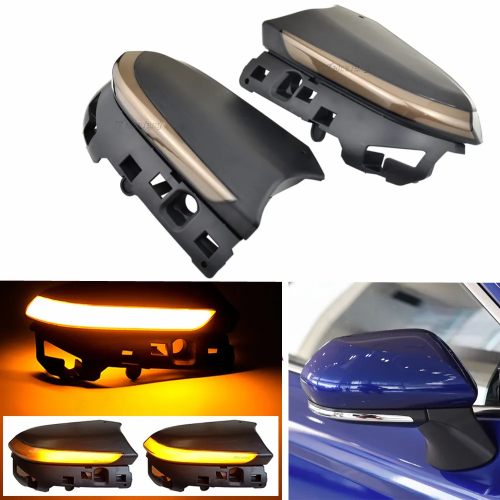 الديناميكي الوامض LED بدوره مصباح إشارة لتويوتا كامري حقوق الإنسان بريوس XW50 PHV متتابعة وامض مصباح مرآة المؤشر #1