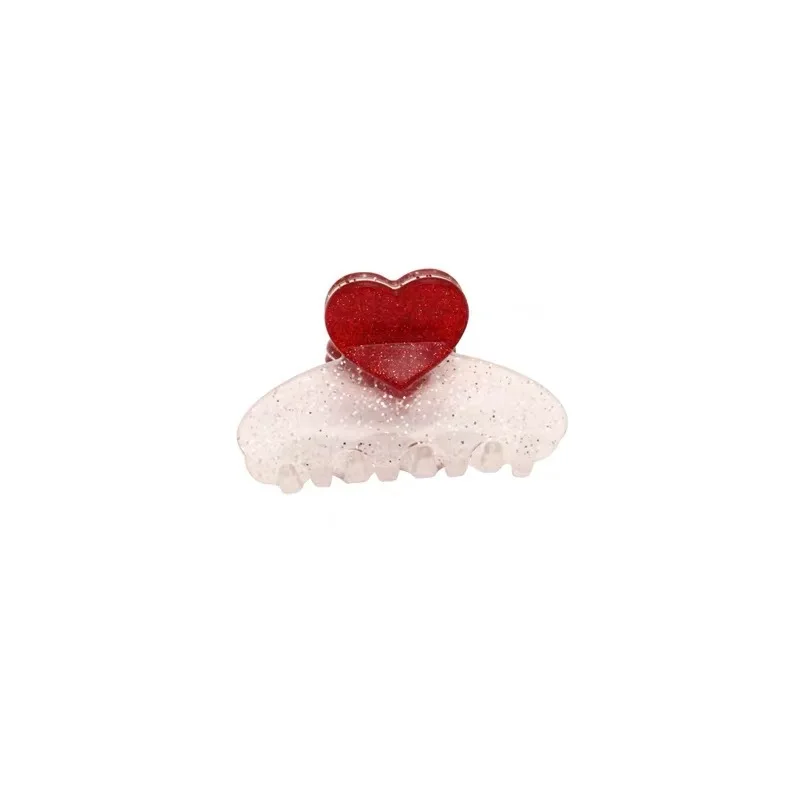 Little Love Hair Clip Cute Peach Heart Claw Clip Sweet Temperament Shark Clip Bang Hairpin Hair Clip Claw Hair Accessories