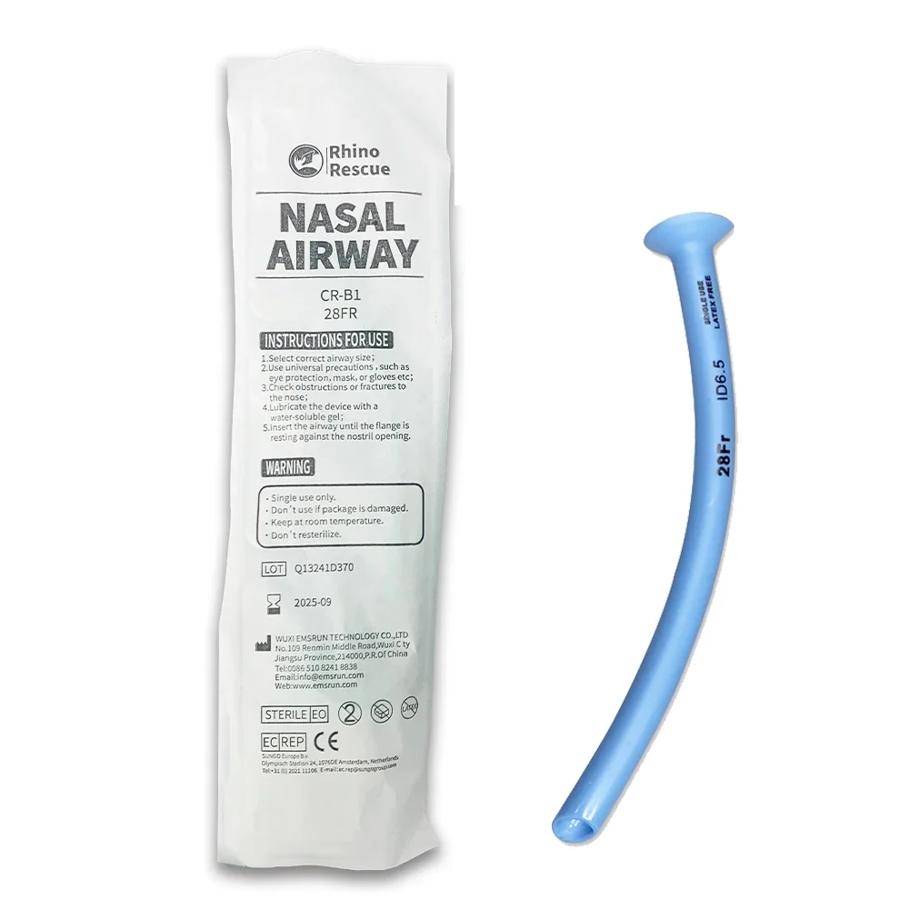 Rescue Nasopharyngeal (Nasal) Airway 2pcs NPA With Lubrican Nasopharyngeal Airway 28FR - Image 2