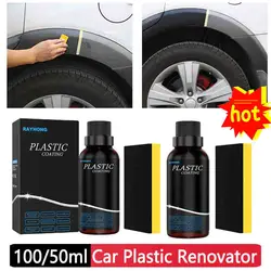 100/50ml Car Plastic Refurbishment Cleaning Agent Plastics Parts Refurbish Agent Plastic Renovator Coating Agent for Auto Clean