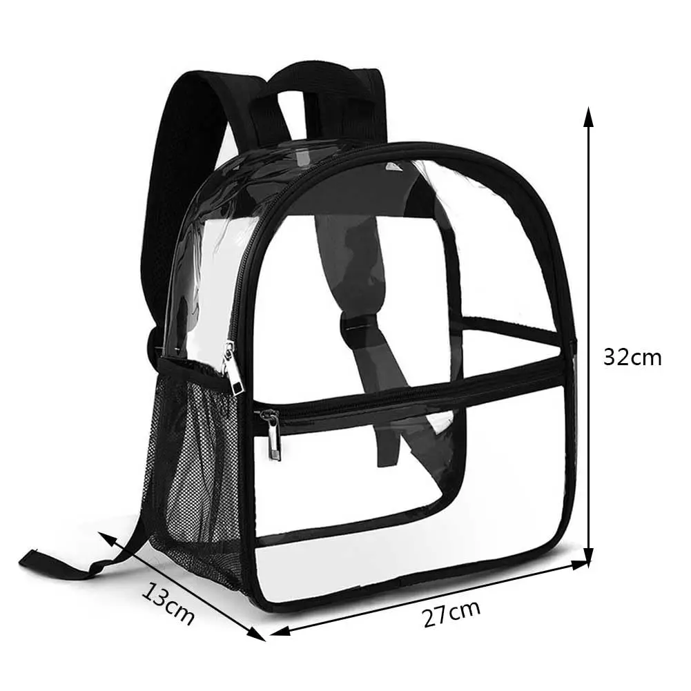 Clear Pvc Backpack Clear Large Capacity Backpack Unisex Backpack Portable For Daily Use Personal Belongings Students