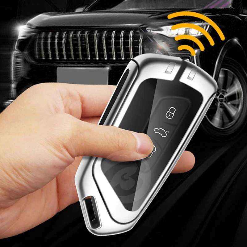 Zinc Alloy Leather Car Key  Cover Case Holder Shell Bag for Skoda Virs Remote Control Keyless Keychain Interior Accessories