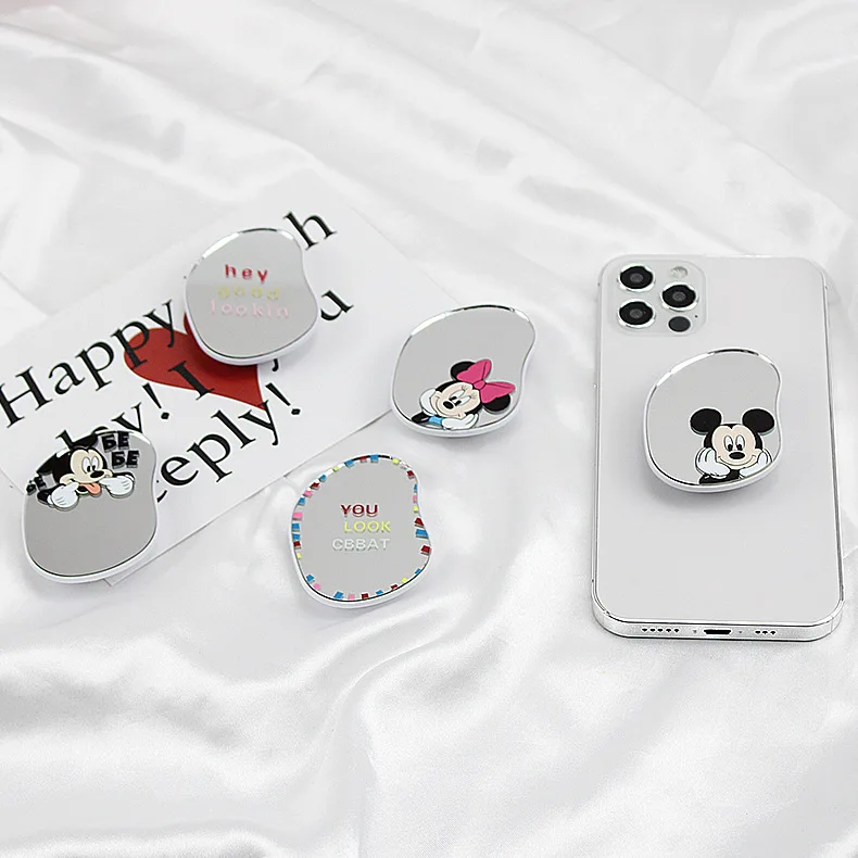 Anime Disney Mickey Minie Theme Transparent Alien Mirror Lazy Desktop Scalable Folding Phone Airbag Stand