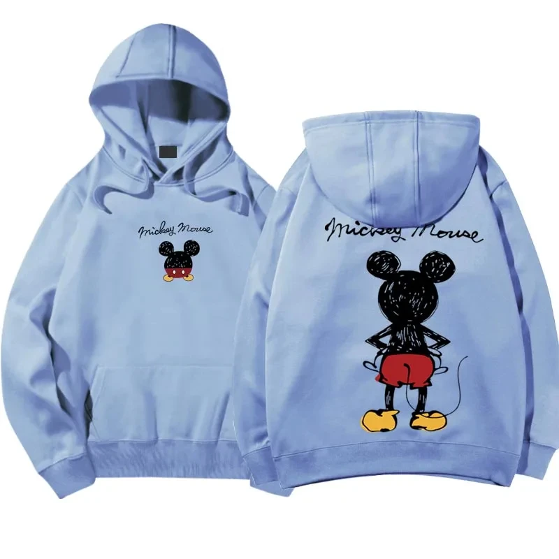 Mickey Mouse Anime Cartoon Hoodie Unisex Autumn Casual Pullover Harajuku Y2K Street Hip Hop Hoodie