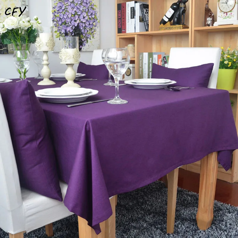 

Cotton Linen European Style Solid Color Tablecloth Rectangular Table Cloth Kitchen Table Map Towel Tablecloth Room Decoration