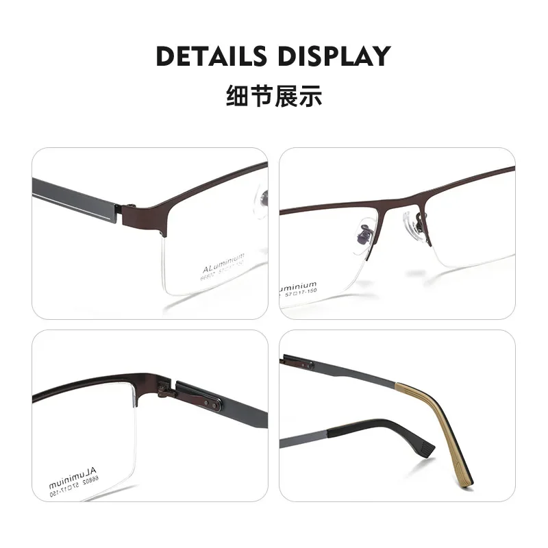 خفيفة رجال الأعمال نظارات نظارات للقراءة مكافحة الضوء الأزرق قصر النظر وصفة طبية نظارات مد البصر النظارات البصرية #6