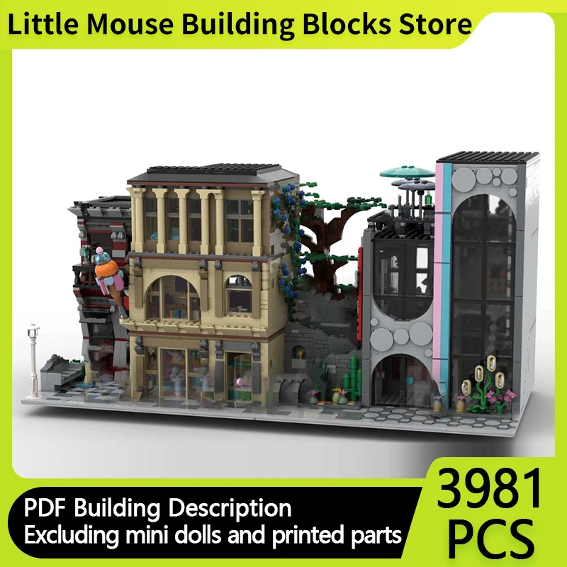 

City Street View Model MOC Building Bricks Italian Heritage Museum Modular Technology Gifts Holiday Assemble Children Toys Suit