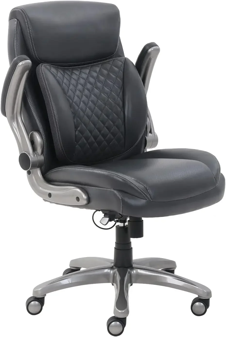 Basics Ergonomic Executive Office Desk Chair with Flip-up Armrests, Adjustable Height, Tilt and Lumbar Support,