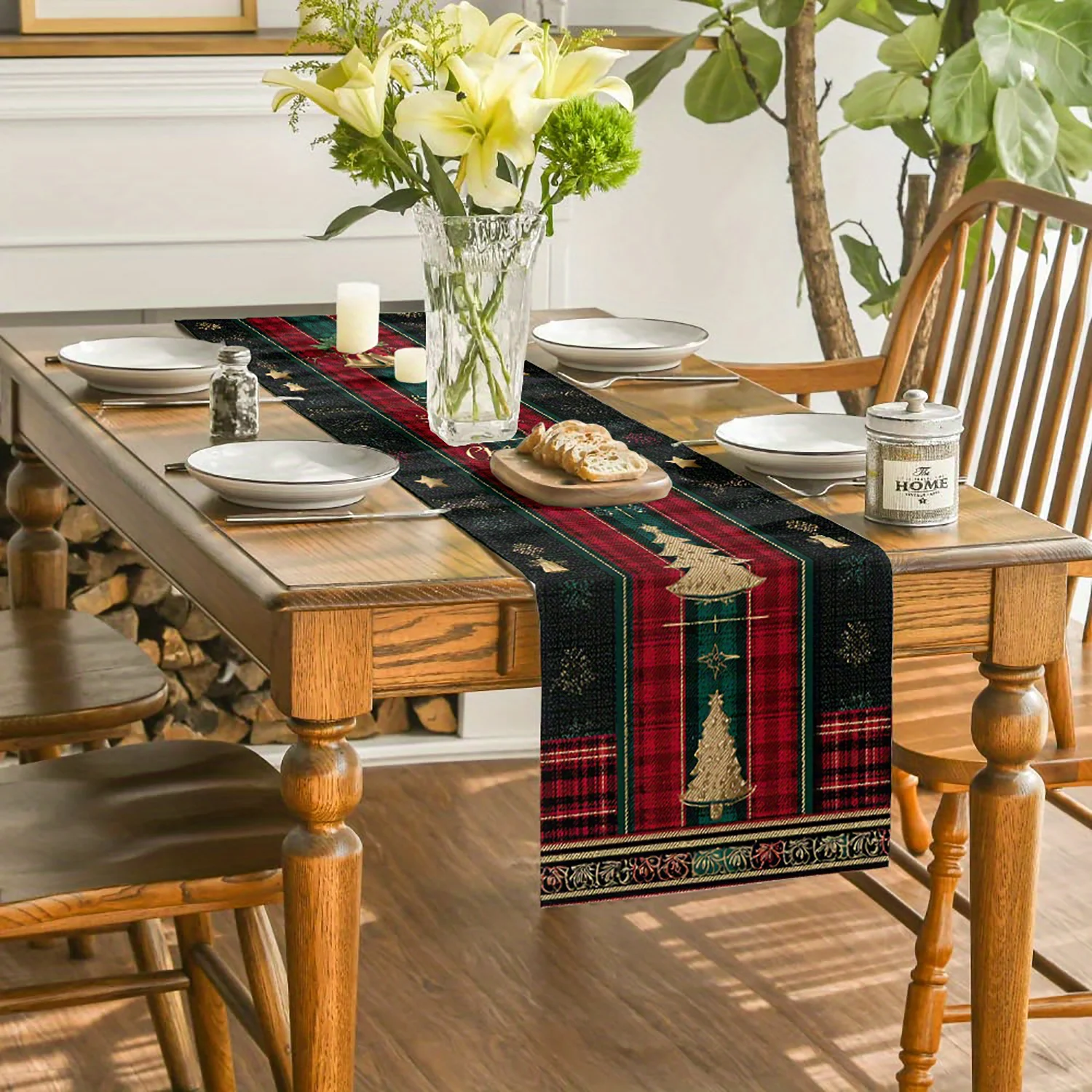 Classic Plaid Christmas Winter Limited Edition Table Runner for Modern Living Dining Kitchen Party Wedding Vintage Hallway Decor