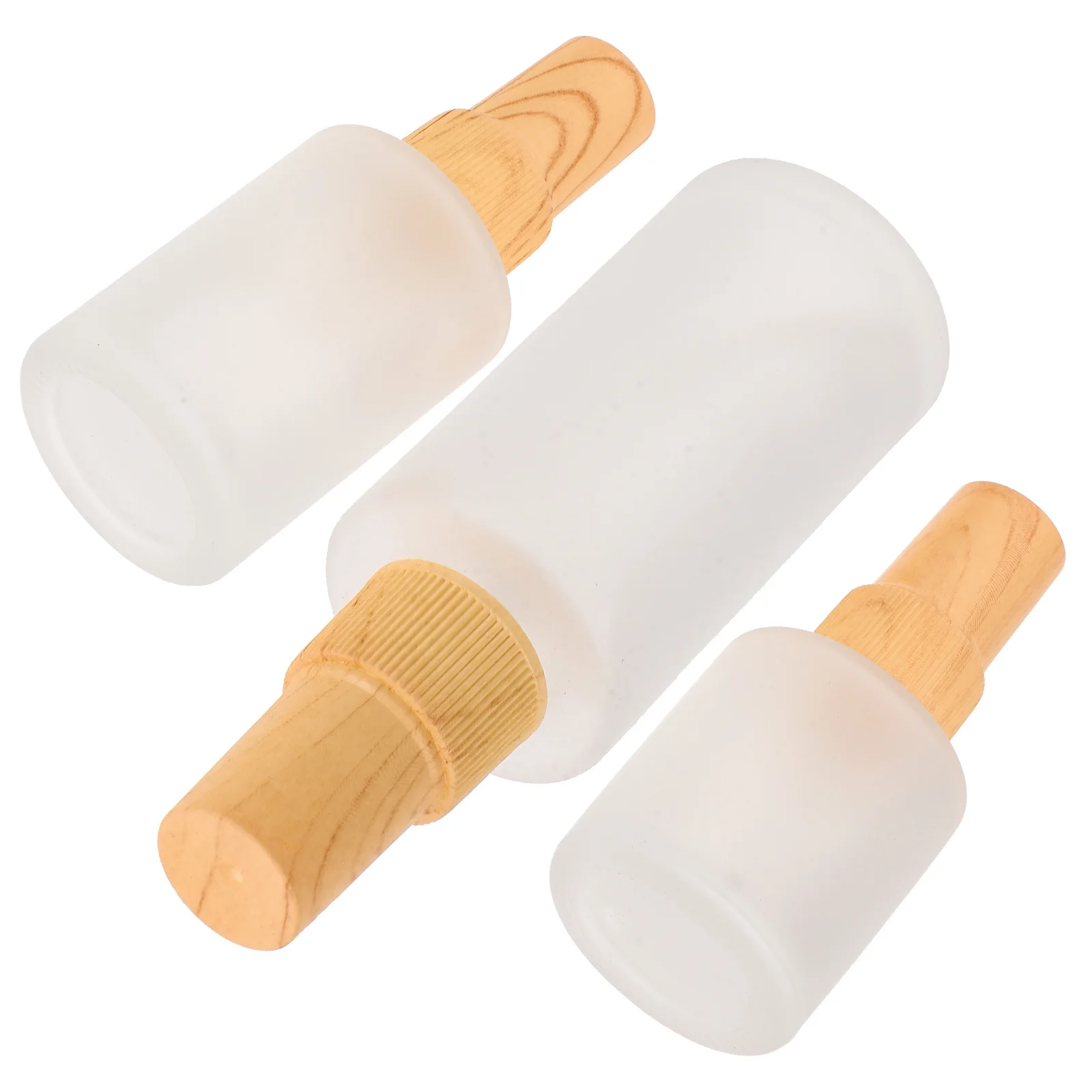 3 قطعة زجاجات رذاذ فارغة مع غطاء الحبوب الخشبية زجاج بلوري 20 مللي 30 مللي 40 مللي موزع رذاذ ناعم لحبر العطور والعناية بالبشرة والسفر #5