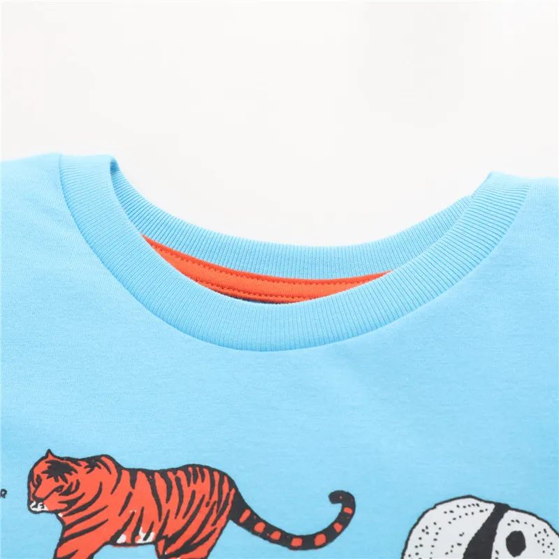 Jumping Meters Summer Boys T shirts With Animals Print Fashion Cotton Baby Clothes Hot Selling Kids Children\'s Tees Toddler Tops