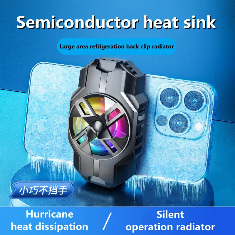 NEW Mobile Phone ABS Semiconductor Back-clip Cooling Fan Radiator S3 for PUBG Game Cooler for IPhone Android Gaming Accessories