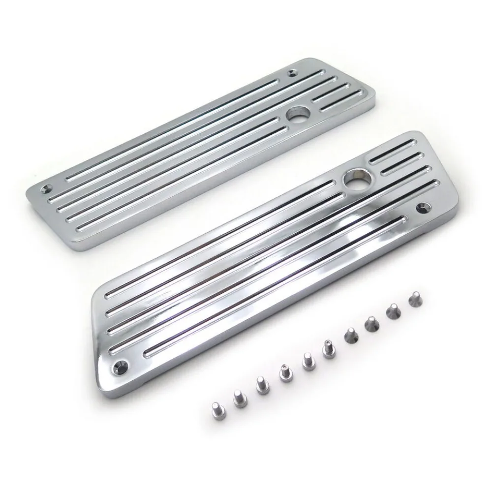 LEFT & RIGHT Metal Saddlebag Latch Covers for Harley-Davidson Electra Glide Road King Motorcycle Accessories Chrome