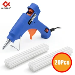 JCD 20W Hot Melt Adhesive Gun Mini Gun Household High Temperature Electric Heat Gun Repair Tool 7mm Rubber Strip Set of 20 pcs