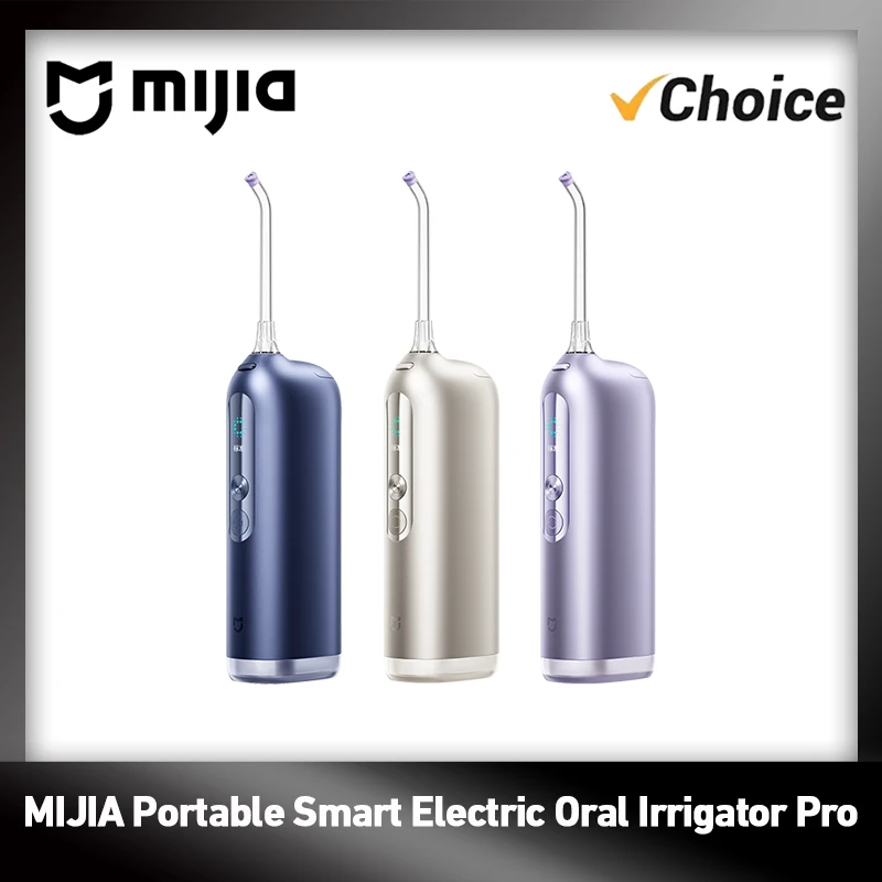 MIJIA Portable Smart Electric Oral Irrigator Pro Flush and Brush 2 in 1 Deep Clean Water Flosser Dual Water Flow App Control