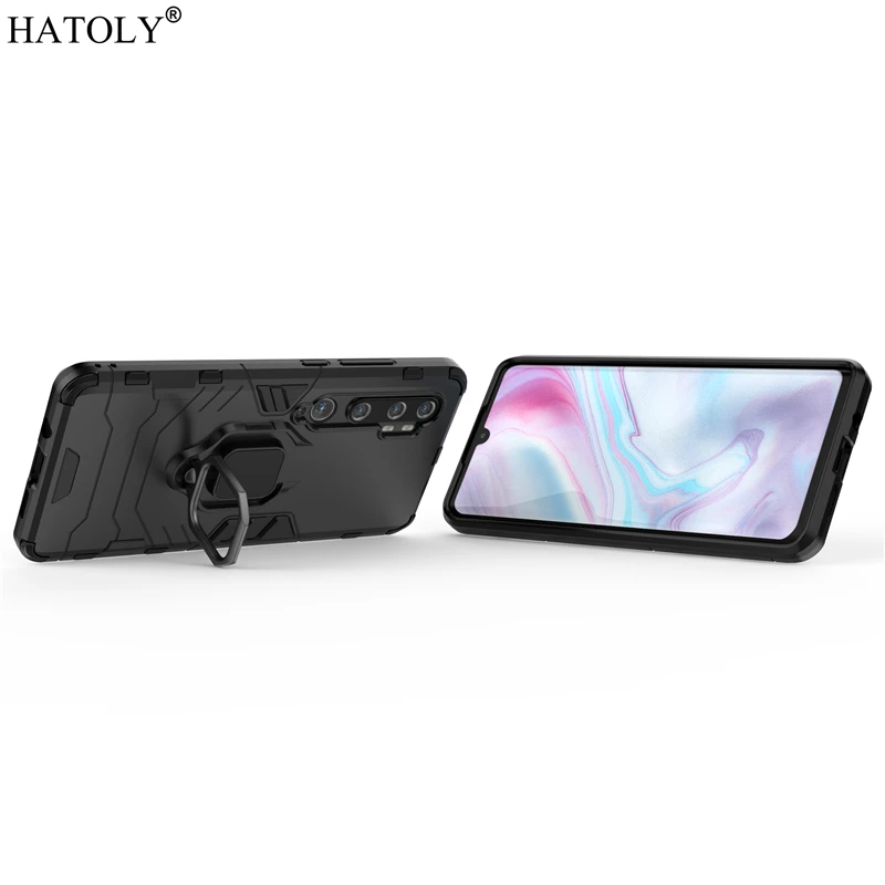 For Xiaomi Mi Note 10 Case Cover For Xiaomi Mi Note 10 Phone Case Finger Ring PC Shell Protective Case For Xiaomi Mi Note 10 Pro