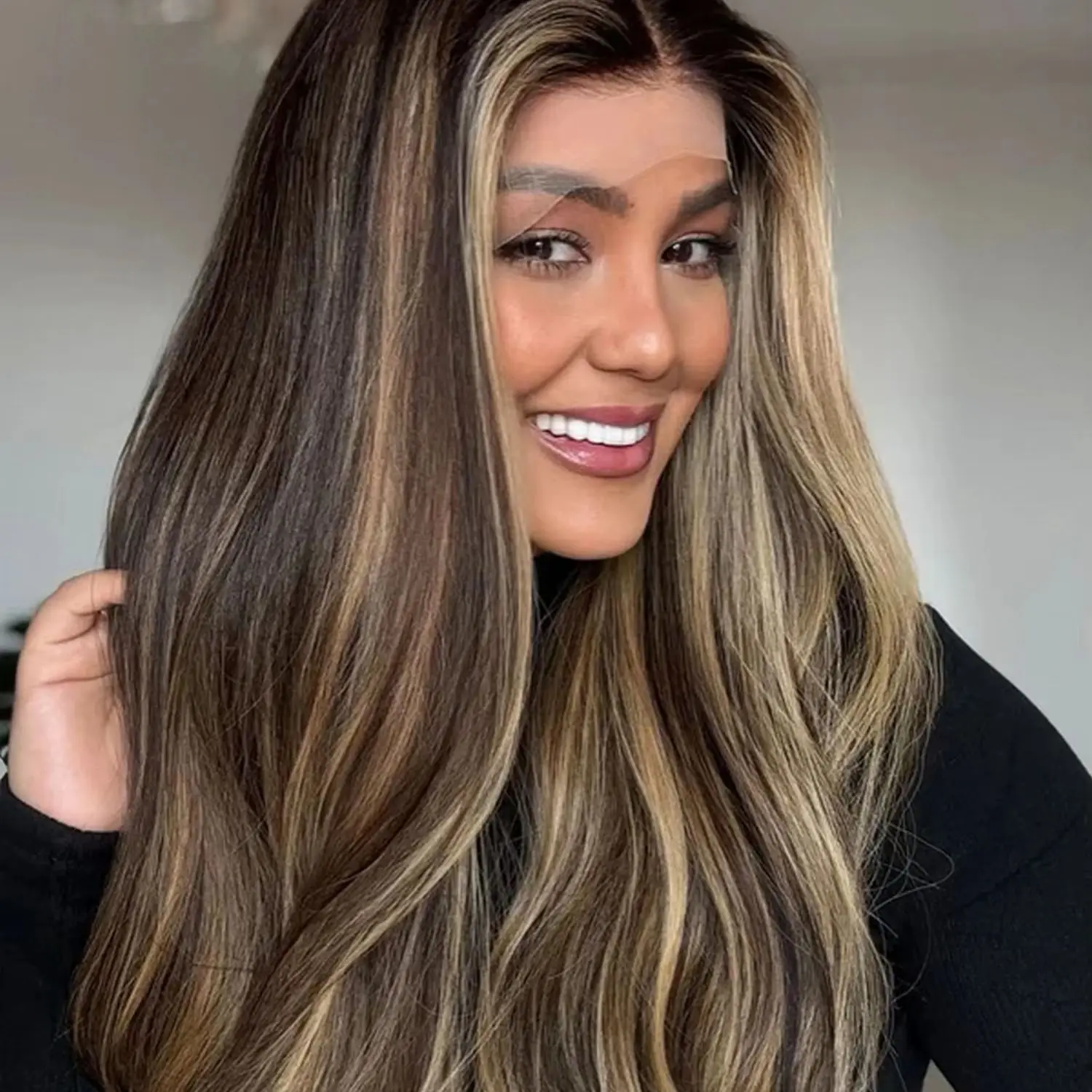 ombre-chestnut-brown-highlights-synthetic-hd-lace-front-wigs-trendy-long-body-wave-wig-ready-to-ship-original-factory-cheap-wig